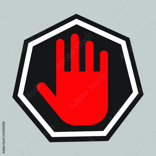 stop hand sign