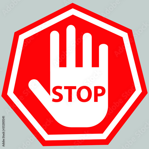 stop hand sign