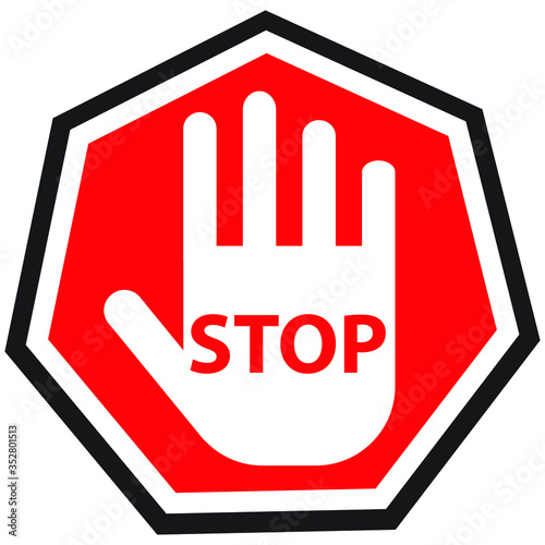 stop hand sign