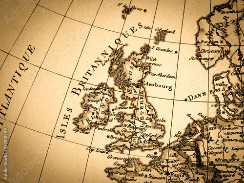 アンティークの世界地図　イギリス