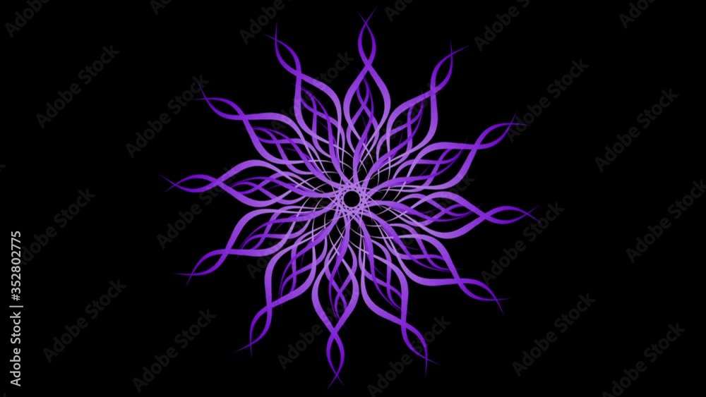 Violet vector sun. Seamless rotation