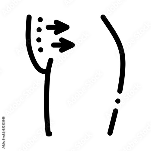 abdominal liposuction icon vector. abdominal liposuction sign. isolated contour symbol illustration