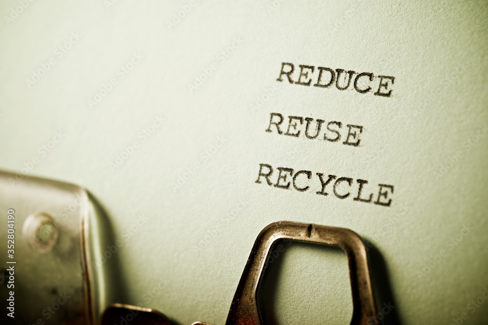Reduce, reuse and recycle Stock Photo | Adobe Stock