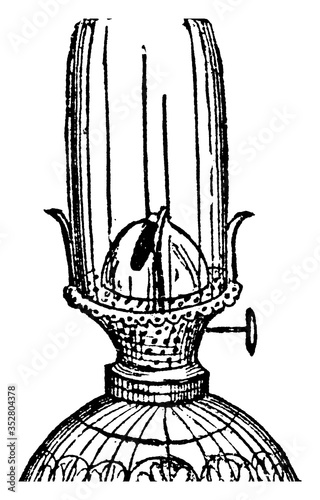 Burner, vintage illustration.