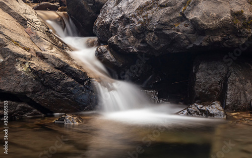 Small falls lakes cave Drakensberg South Africa