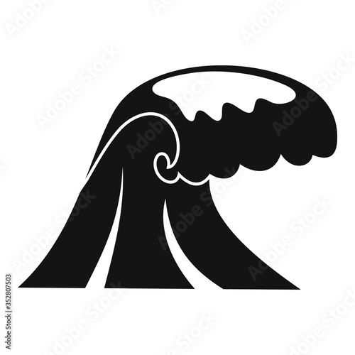 Seismic tsunami icon. Simple illustration of seismic tsunami vector icon for web design isolated on white background