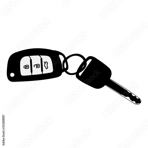 car key isolated on white background