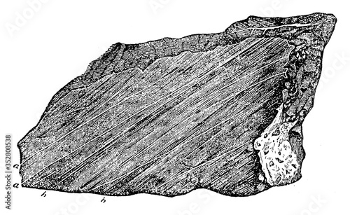Limestone, vintage illustration.