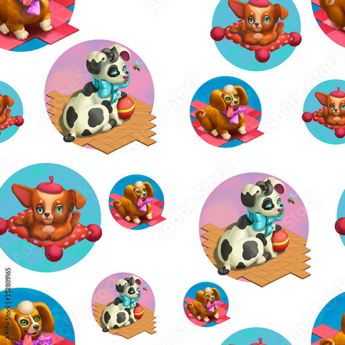pattern of puppy