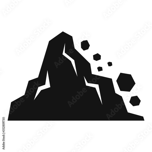 Landslide element icon. Simple illustration of landslide element vector icon for web design isolated on white background