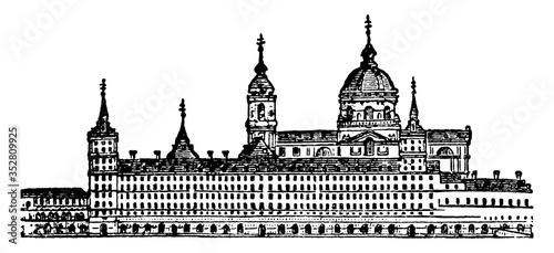 Escorial, vintage illustration.