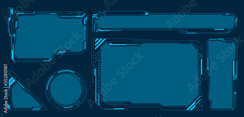 Set of Sci Fi Modern User Interface Elements.