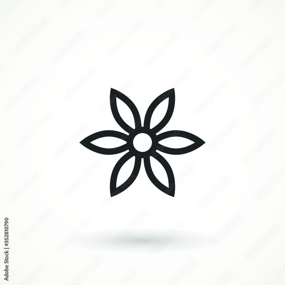 Flower Icon sign Spring symbol for your web site design, logo, app isolated on white background. Flower Icon sign Spring symbol for your web site design, logo, app isolated on white background.
