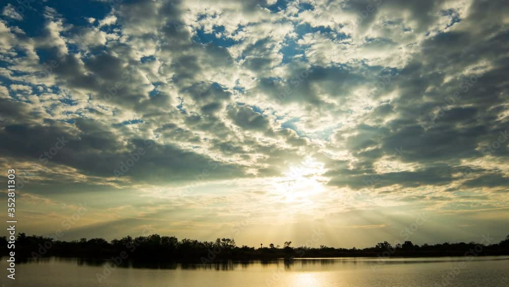 Timelapse colorful dramatic sky with cloud at Sunrise Timelapse colorful dramatic sky with cloud at Sunrise