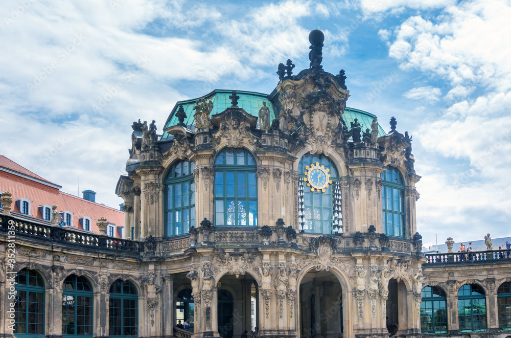 Baroque building Zwinger in Dresden, Germany