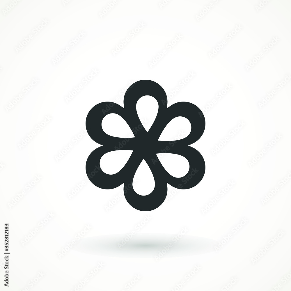Flower Icon sign Spring symbol for your web site design, logo, app isolated on white background. Flower Icon sign Spring symbol for your web site design, logo, app isolated on white background.