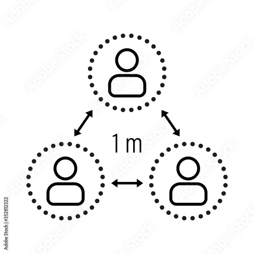 Social distance, keep your distance in public society to protect against COVID-19 coronavirus