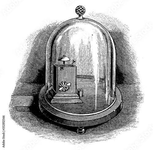 Fotografi Alarm, vintage illustration.