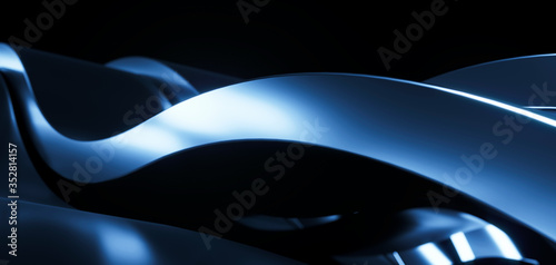 Fototapeta Naklejka Na Ścianę i Meble -  Metal design. Aluminum abstract silver metal background. Steel texture. Steel background. Shinny metal. Futuristic 3d rendering illustration.