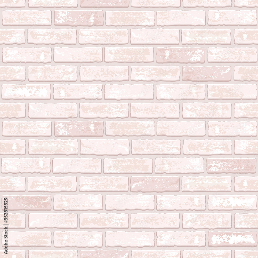 Pastel pink brick wall Stock Vector Adobe Stock