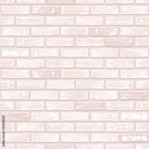 Pastel pink brick wall