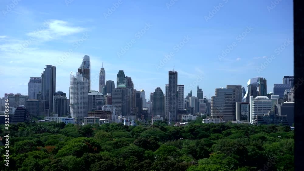 View of skyscrapers and buildings in Bangkok City, Thailand , day light Wide View of skyscrapers and buildings in Bangkok City, Thailand , day light Wide