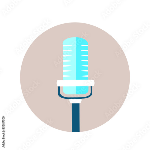 Microphone Icon vector flat design