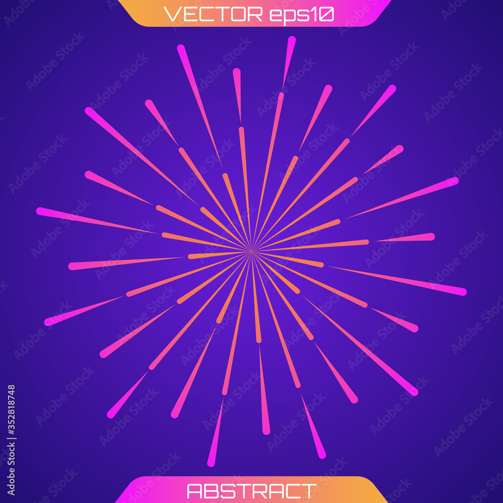Obraz premium Light rays of burst