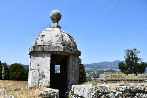 detail of the border city town fortaleza de valenca between spain and portugal photo