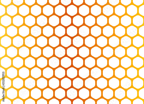 Honeycomb orange seamless background. Vector stock illustration for poster or banner