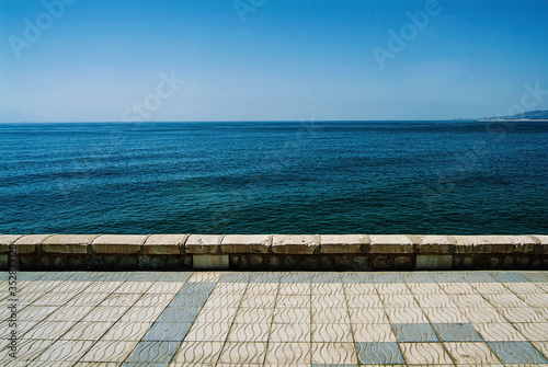 Background Of Road And Sea In de Marbella Spain