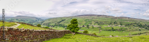 Dry stacked stone walls in the Yorkshire Dales United Kingdom