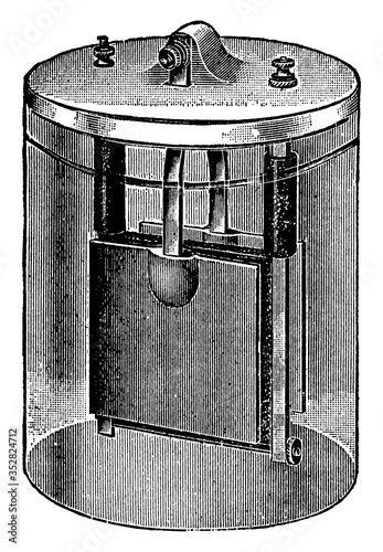 Edison Cell, vintage illustration.