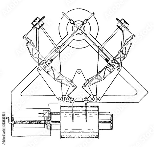 Seismograph, vintage illustration.