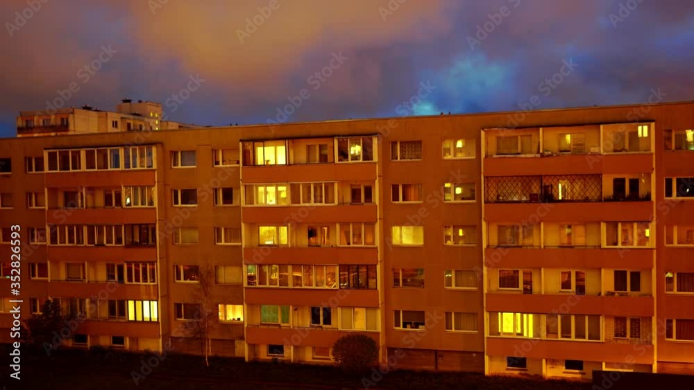 Apartment house on the sunrise. Apartment house on the sunrise.