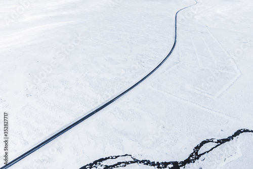 river in snow