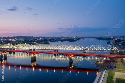  view of the bridge over the Yenisei River