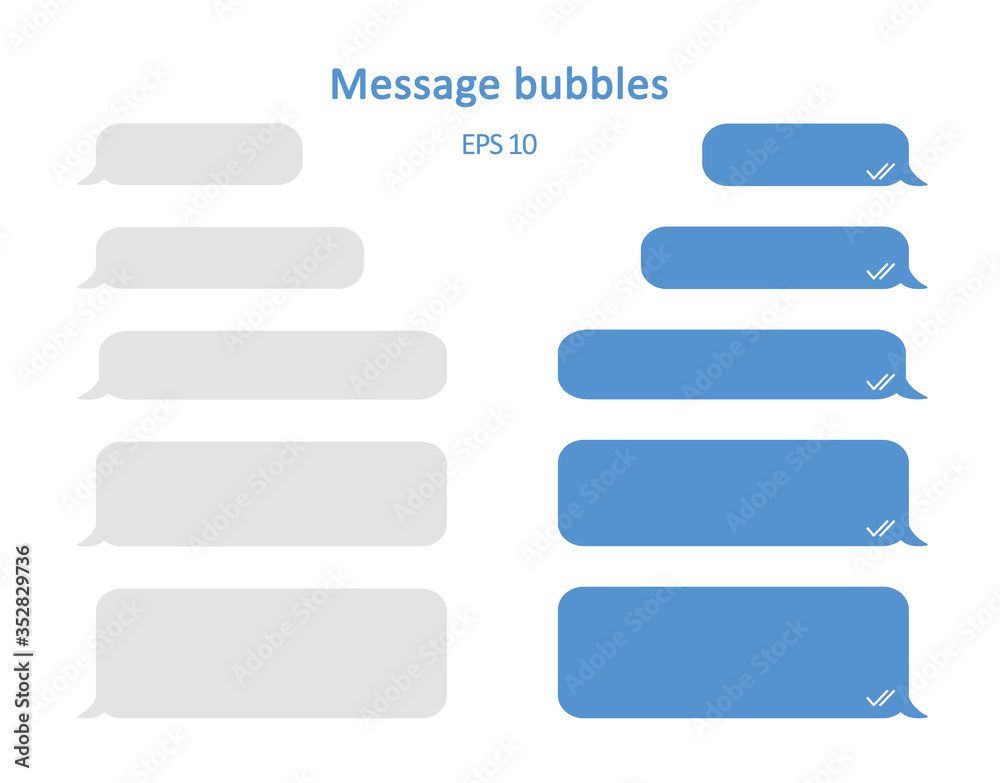 Message bubbles. Design template for messenger chat or website. Modern vector illustration in flat style. Message bubbles. Design template for messenger chat or website. Modern vector illustration in flat style.