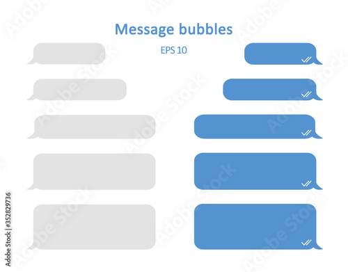Message bubbles. Design template for messenger chat or website. Modern vector illustration in flat style.