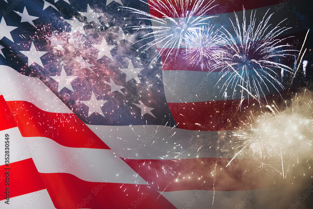 Celebration background for american holidays. American flag and ...