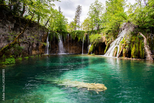 Fototapeta Naklejka Na Ścianę i Meble -  Plitvice lakes national park in Croatia landscape