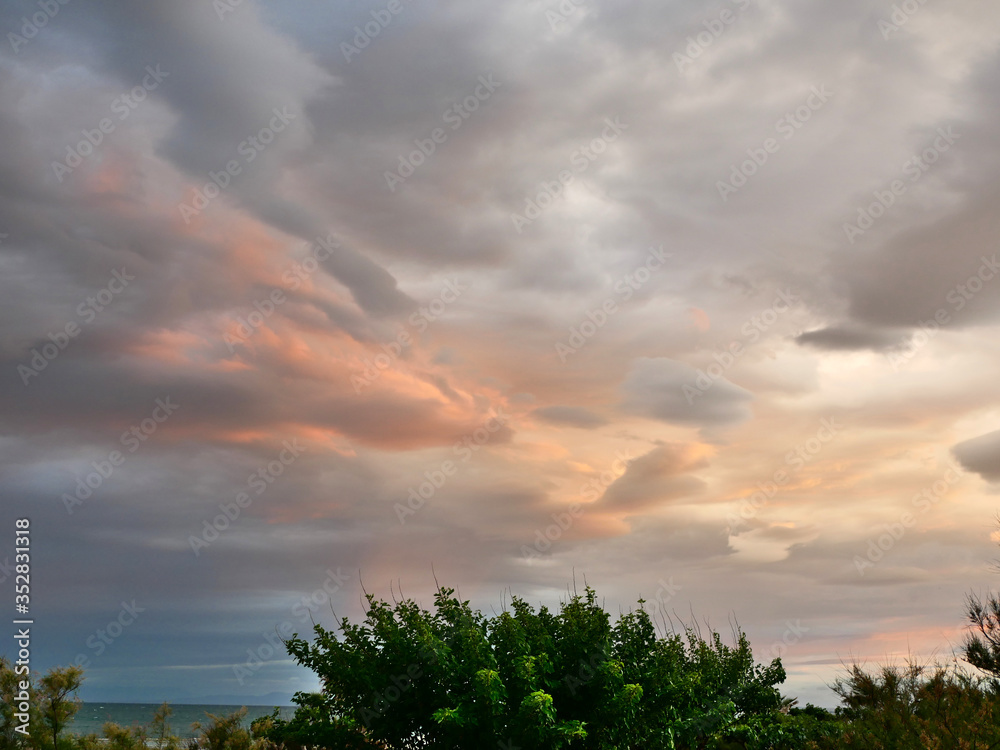 nuages rose