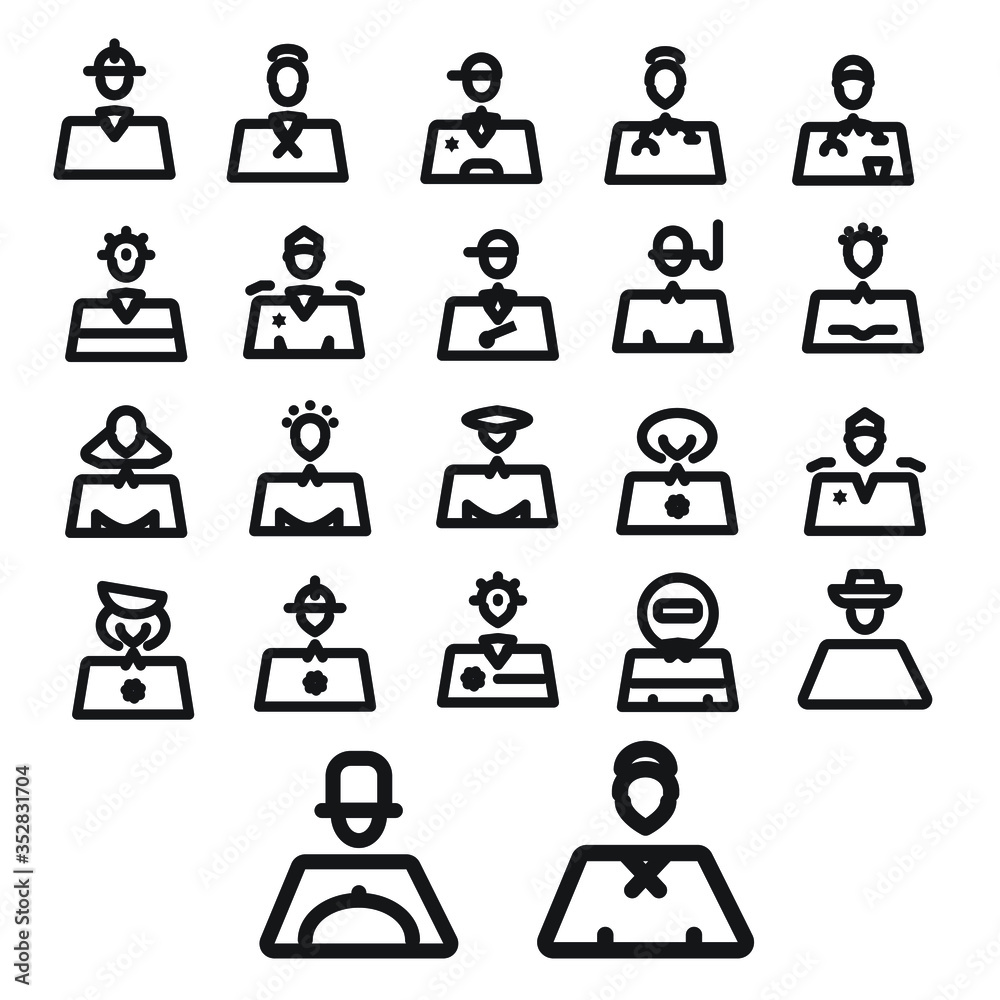 Avatar Profession blue Line Style Avatar Profession blue Line Style