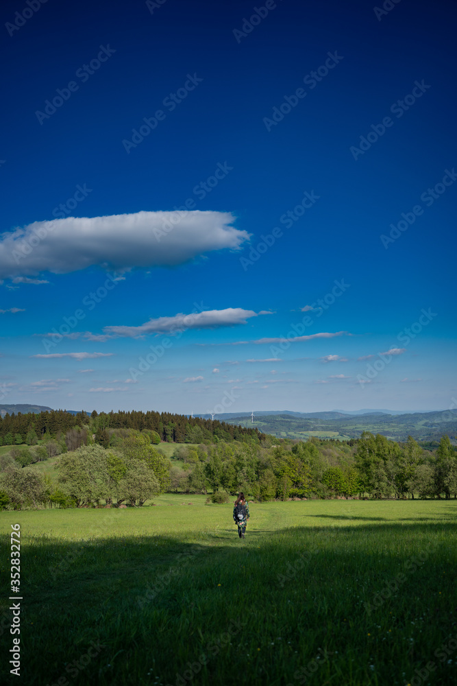 landscape of the mountains, Rychory, Czech republic