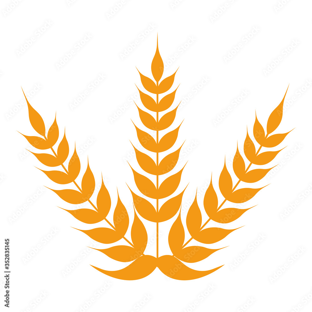 Spikelets of wheat or barley, bakery shop sign Spikelets of wheat or barley, bakery shop sign