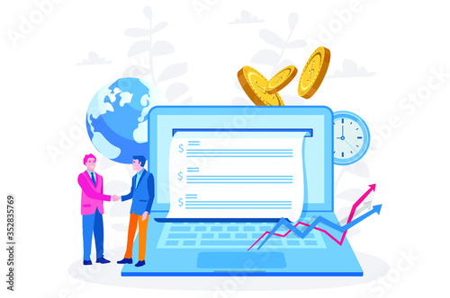 Direct investment. Vector illustration for web banner, infographics, mobile. 