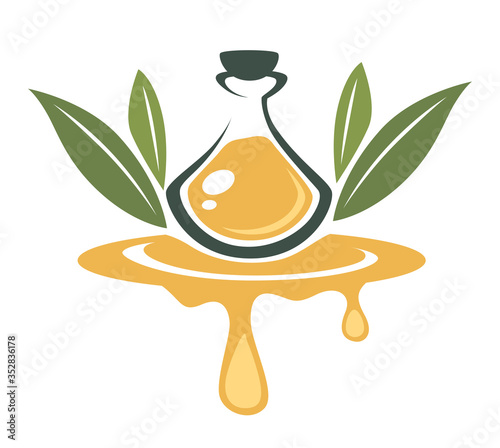 Olive oil, oily liquid organic product banner vector