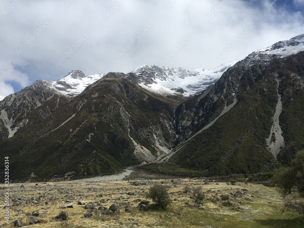 Mountain Landscape scene over New Zealand Mountain Landscape scene over New Zealand