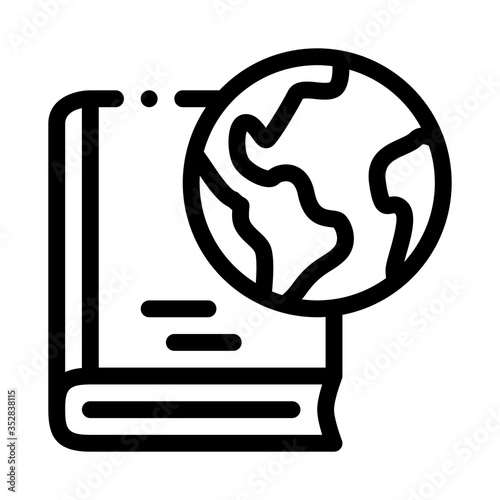 history of geography science icon vector. history of geography science sign. isolated contour symbol illustration