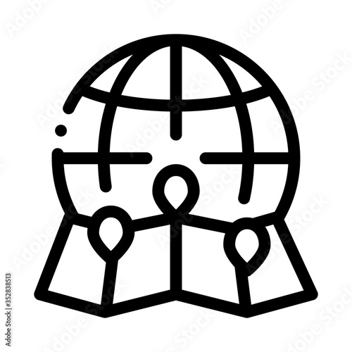 landscape ecology science icon vector. landscape ecology science sign. isolated contour symbol illustration